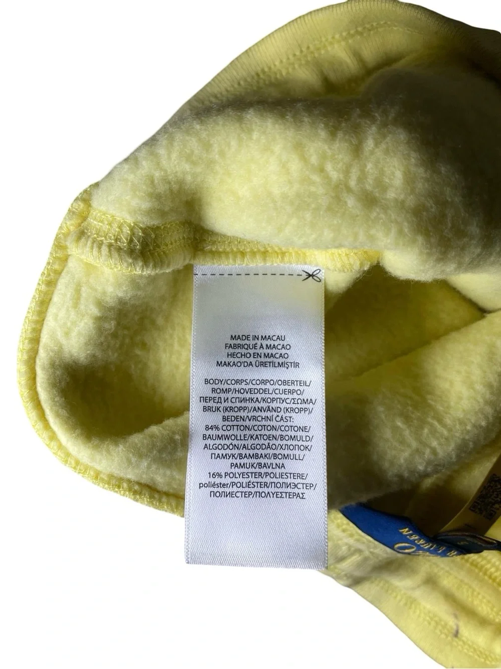 Polo Ralph Lauren Boys Yellow Fleece Shorts Logo Sweatshorts Drawstring Size 5